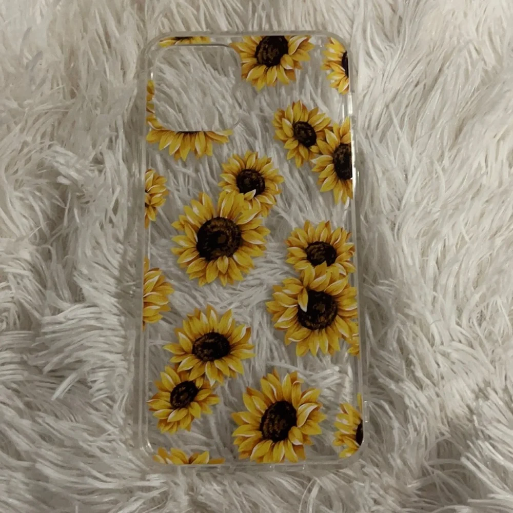New clear sunflower iPhone 12 case